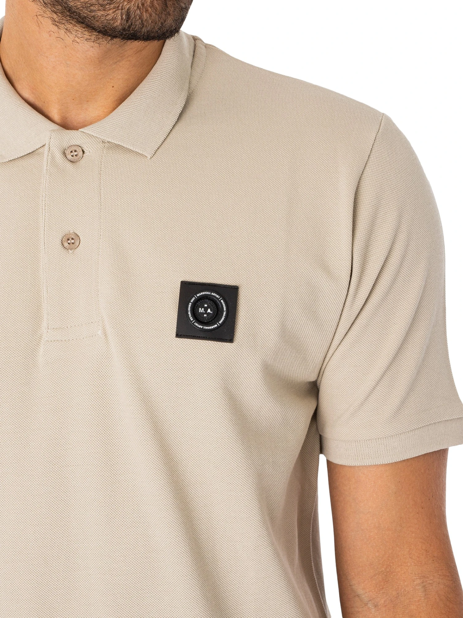 Marshall Artist Siren Polo Shirt - Stone 4 Marshall Artist Siren Polo Shirt - Stone - Image 4