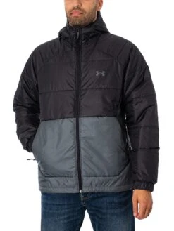 Under Armour Storm Insulated Hooded Jacket - Black/Pitch Grey
