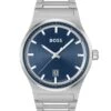 BOSS Cando Round Watch - Silver/Blue