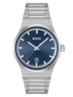 BOSS Cando Round Watch - Silver/Blue