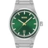 BOSS Cando Steel Watch - Silver/Green