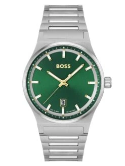 BOSS Cando Steel Watch - Silver/Green