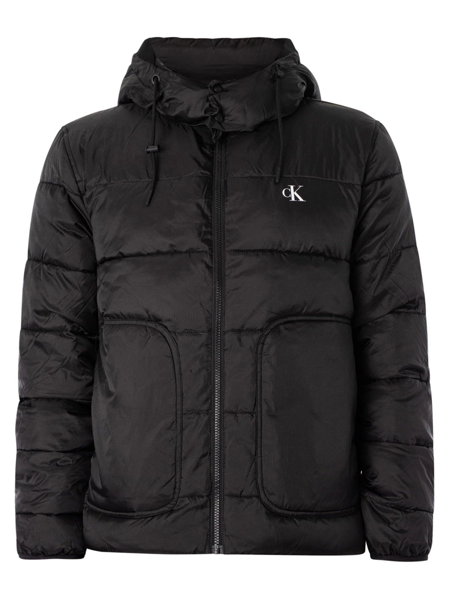 Calvin Klein Jeans Trim Padded Jacket - Black 8 Calvin Klein Jeans Trim Padded Jacket - Black - Image 8