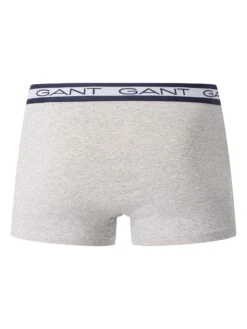 GANT 3 Pack Basic Trunks - Light Grey/Navy/Blue -Standout Fashion Shop 48313d