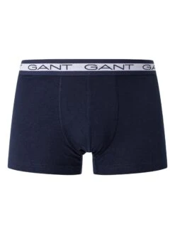 GANT 3 Pack Basic Trunks - Light Grey/Navy/Blue -Standout Fashion Shop 48313e