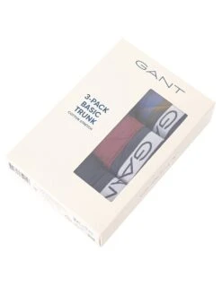 GANT 3 Pack Basic Trunks - Blue/Red/Navy -Standout Fashion Shop 48315i