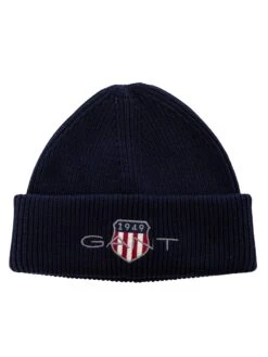 GANT Archive Shield Cotton Beanie - Marine