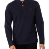 GANT Regular Contrast Pique Longsleeved Polo Shirt - Evening Blue