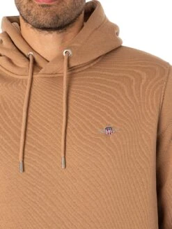 GANT Regular Shield Hoodie - Warm Khaki -Standout Fashion Shop 48328d