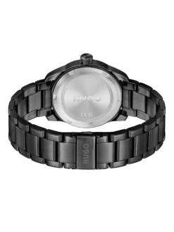 HUGO Trek Round Steel Watch - Black -Standout Fashion Shop 48339c