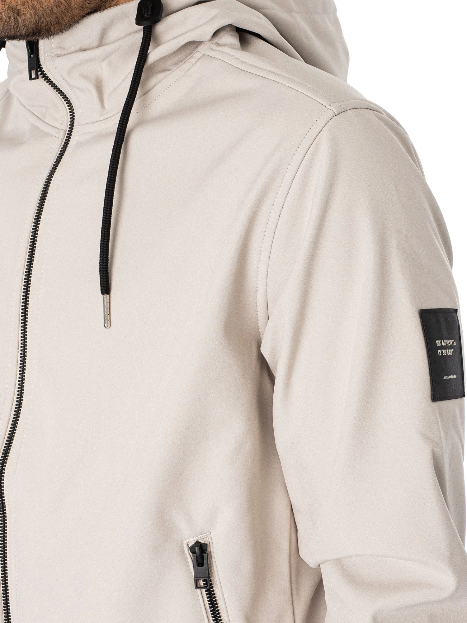 Jack & Jones Basic Softshell Jacket - Moonbeam 4 Jack & Jones Basic Softshell Jacket - Moonbeam - Image 4