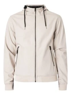 Jack & Jones Basic Softshell Jacket - Moonbeam 11 Jack & Jones Basic Softshell Jacket - Moonbeam -Standout Fashion Shop 48341f