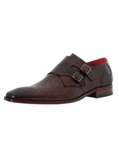Jeffery West Monk Leather Shoes - Dark Brown