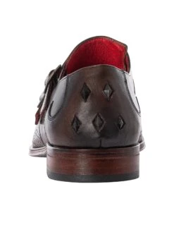 Jeffery West Monk Leather Shoes - Dark Brown -Standout Fashion Shop 48349e