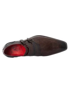 Jeffery West Monk Leather Shoes - Dark Brown -Standout Fashion Shop 48349f