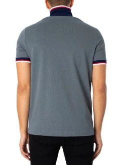 Lacoste Striped Collar Polo Shirt - Dark Grey -Standout Fashion Shop 48372c