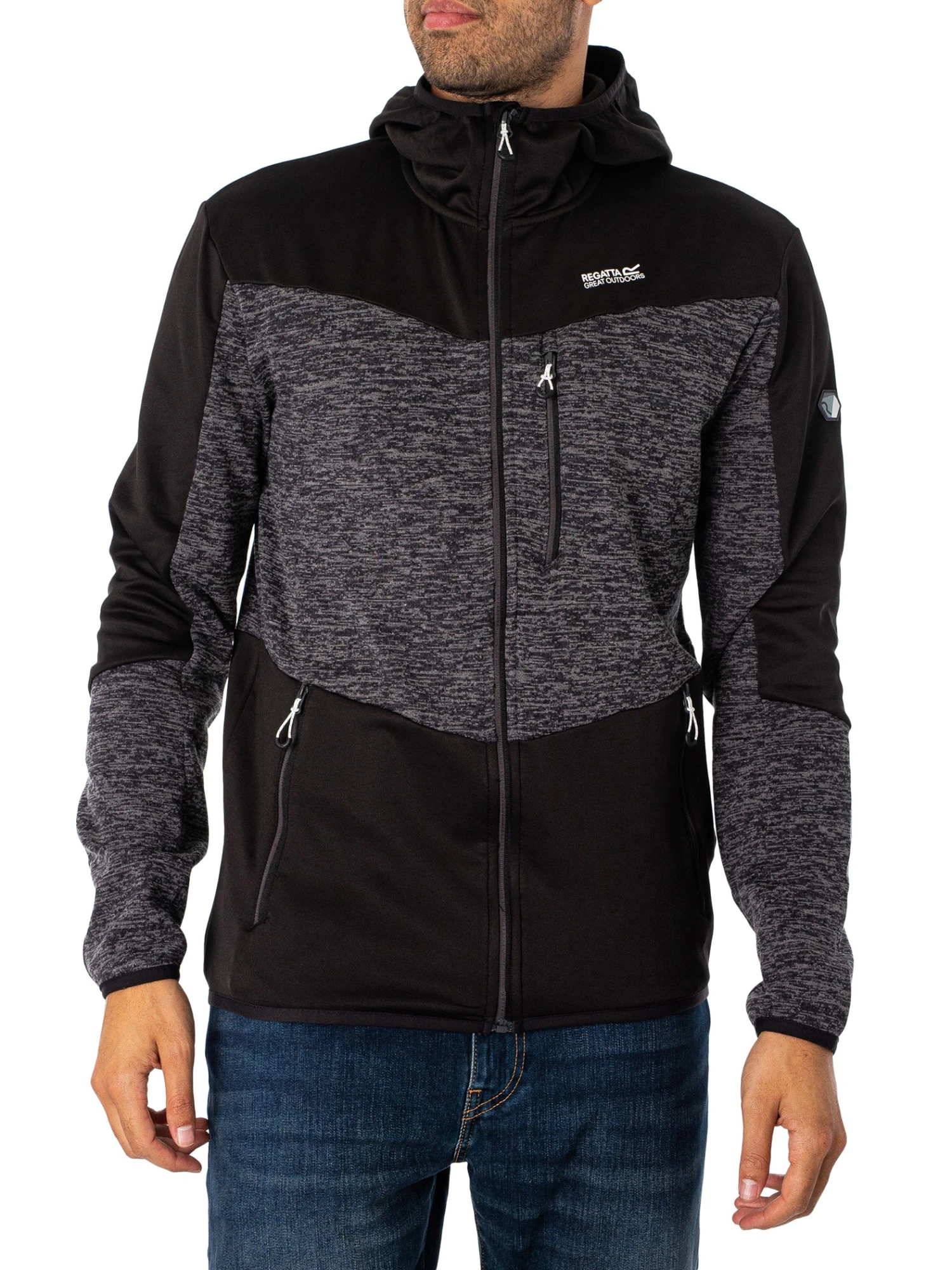 Regatta Cadford V Full-Zip Fleece - Seal Grey Black 1 Regatta Cadford V Full-Zip Fleece - Seal Grey Black