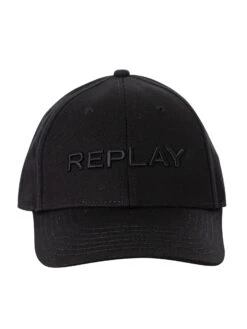 Replay Brand Baseball Cap - Black -Standout Fashion Shop 48405e
