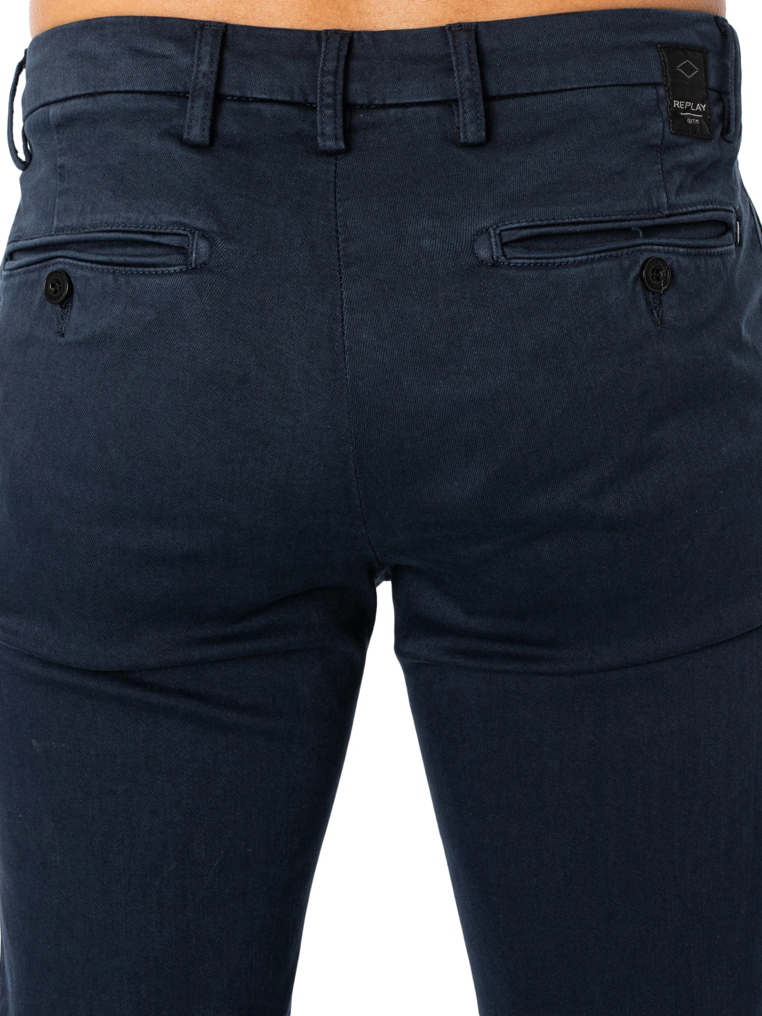 Replay Zeumar Hyperflex Slim Chinos - Blue 4 Replay Zeumar Hyperflex Slim Chinos - Blue - Image 4