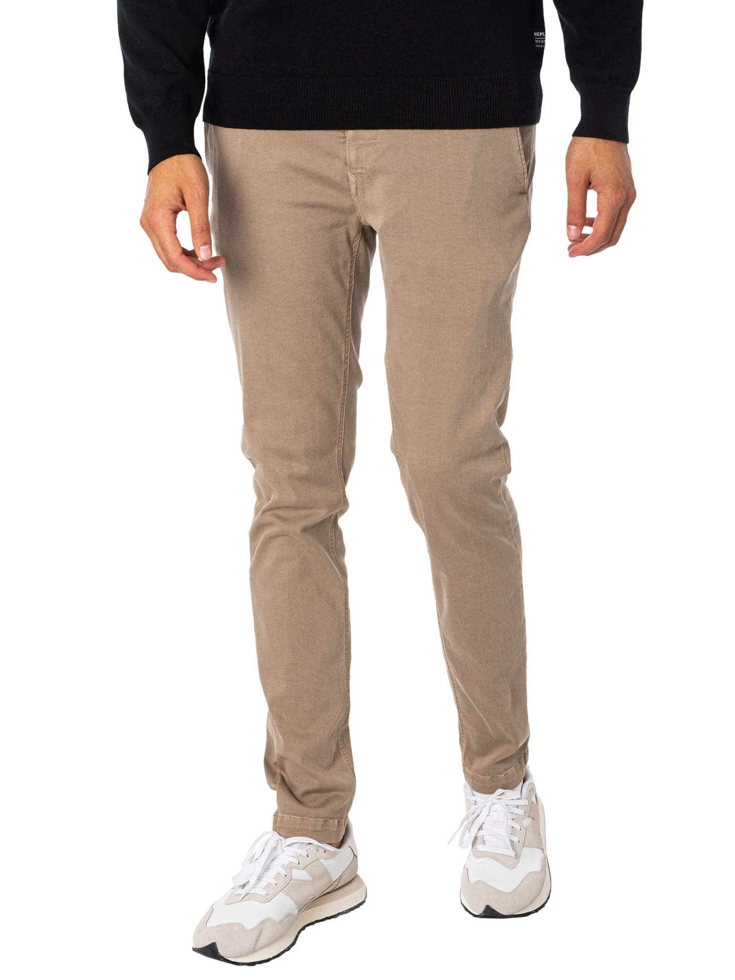 Replay Zeumar Hyperflex Slim Chinos - Beige 1 Replay Zeumar Hyperflex Slim Chinos - Beige