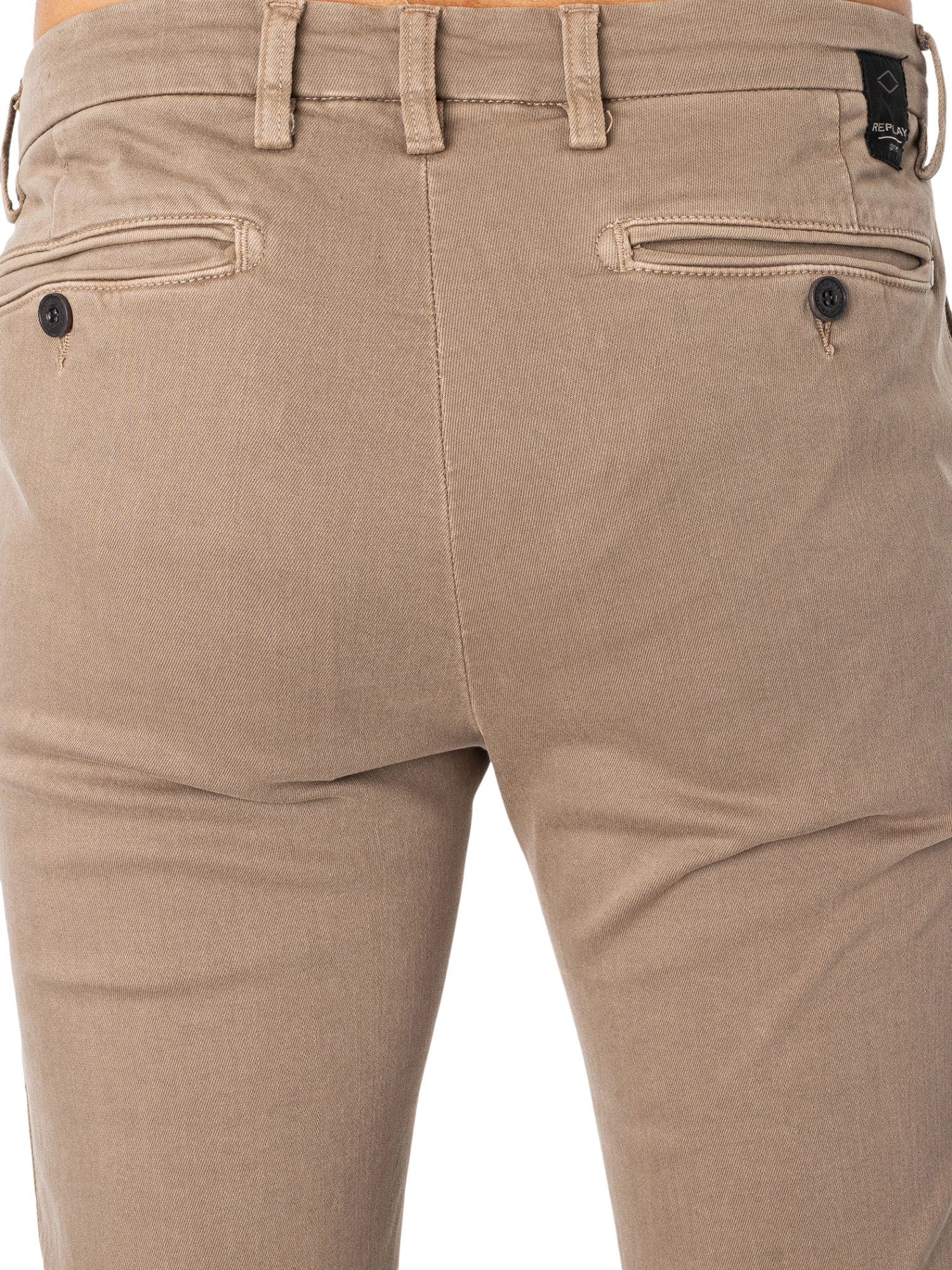 Replay Zeumar Hyperflex Slim Chinos - Beige 4 Replay Zeumar Hyperflex Slim Chinos - Beige - Image 4