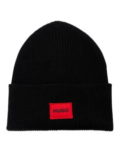 HUGO Xaff Beanie Hat - Black/Red