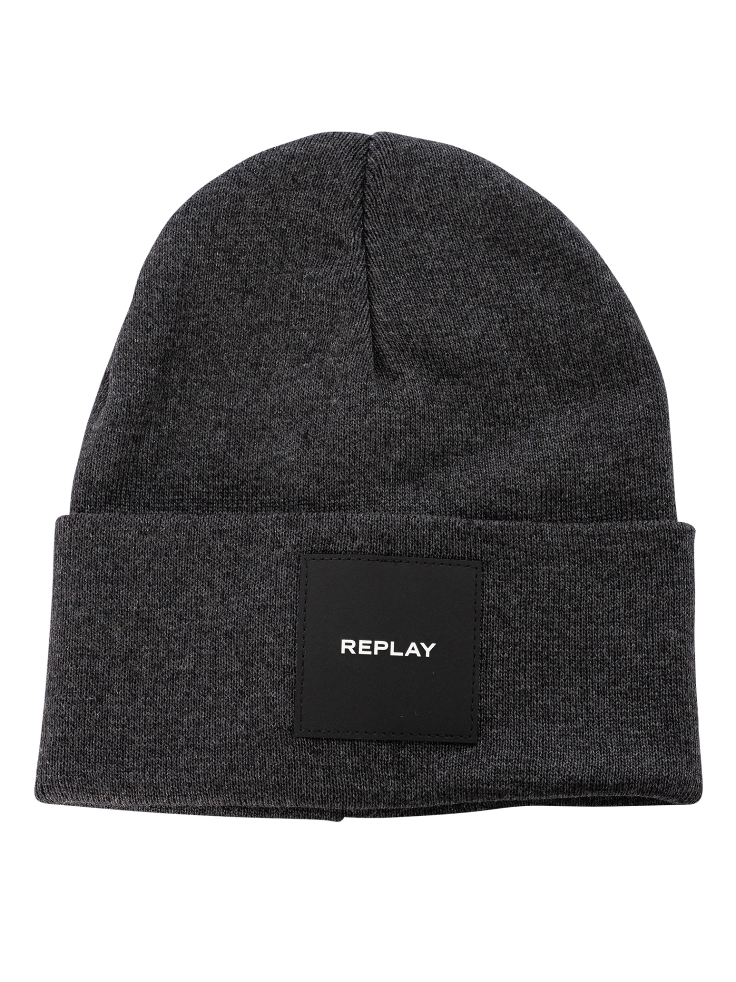 Replay Box Logo Beanie - Grey 1 Replay Box Logo Beanie - Grey