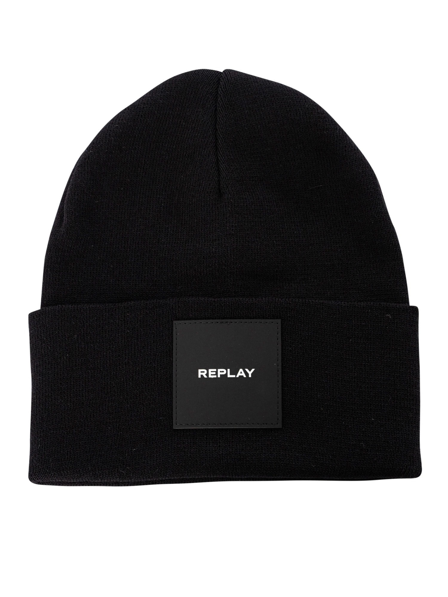 Replay Box Logo Beanie - Black 1 Replay Box Logo Beanie - Black