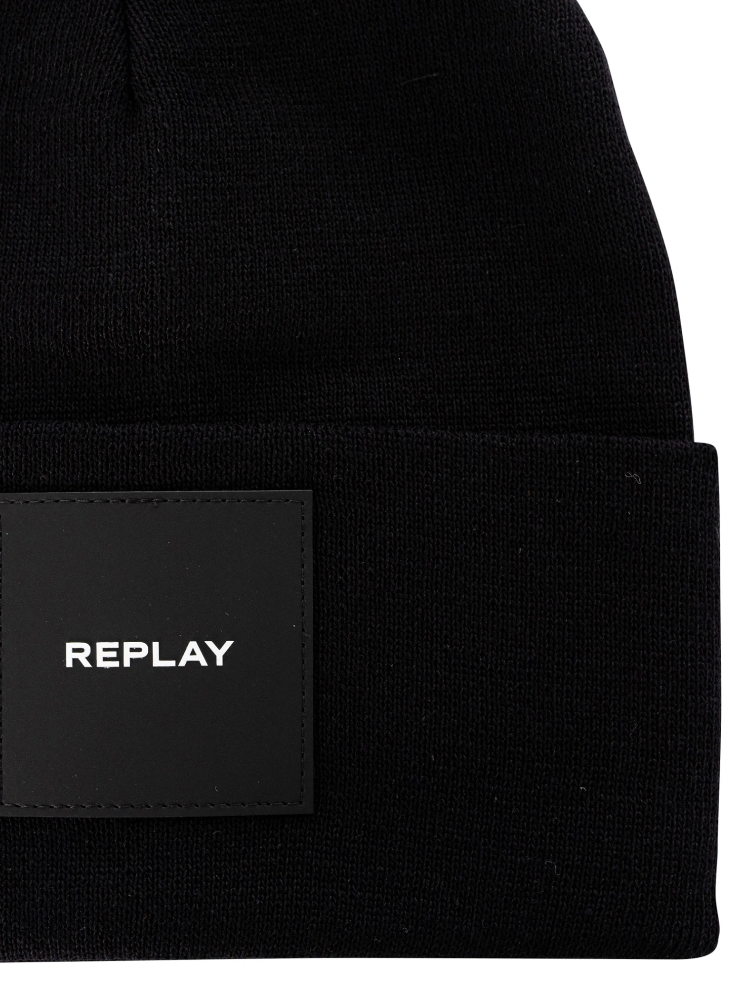 Replay Box Logo Beanie - Black 2 Replay Box Logo Beanie - Black - Image 2