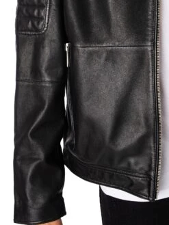 Antony Morato Slim Fit Leather Jacket - Black -Standout Fashion Shop 48447e