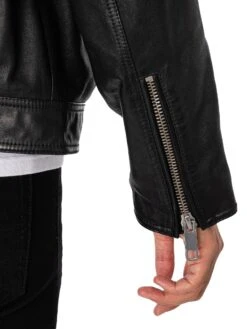 Antony Morato Slim Fit Leather Jacket - Black -Standout Fashion Shop 48447f