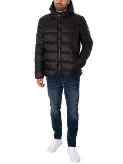 Barbour International Quilted Bomber Jacket - Black -Standout Fashion Shop 48458g