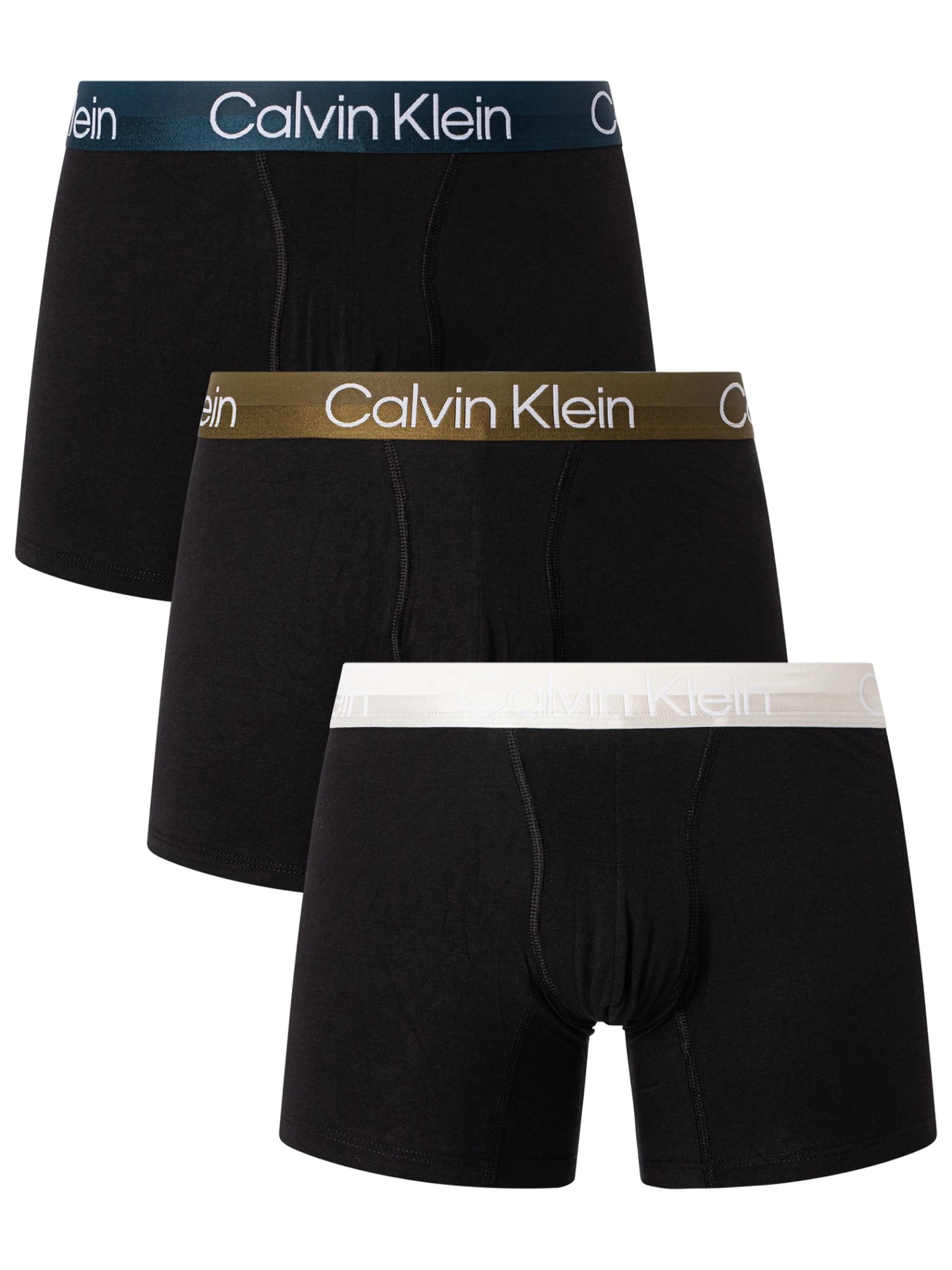 Calvin Klein 3 Pack Modern Structure Boxer Brief - Black (Grey/Olive/Green) 1 Calvin Klein 3 Pack Modern Structure Boxer Brief - Black (Grey/Olive/Green)