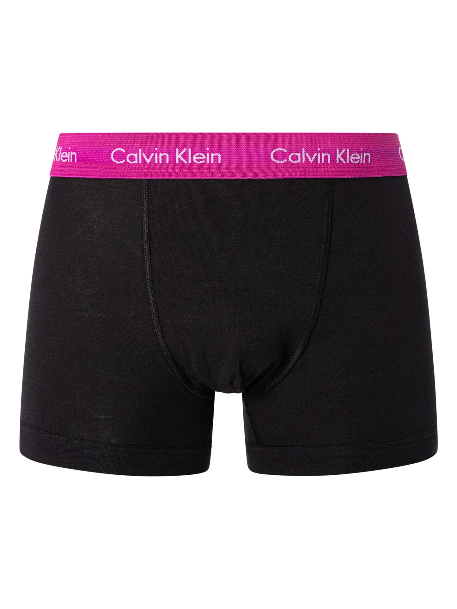 Calvin Klein 3 Pack Trunks - Black (Wild Aster/Grey Heather/Artic Green) 2 Calvin Klein 3 Pack Trunks - Black (Wild Aster/Grey Heather/Artic Green) - Image 2