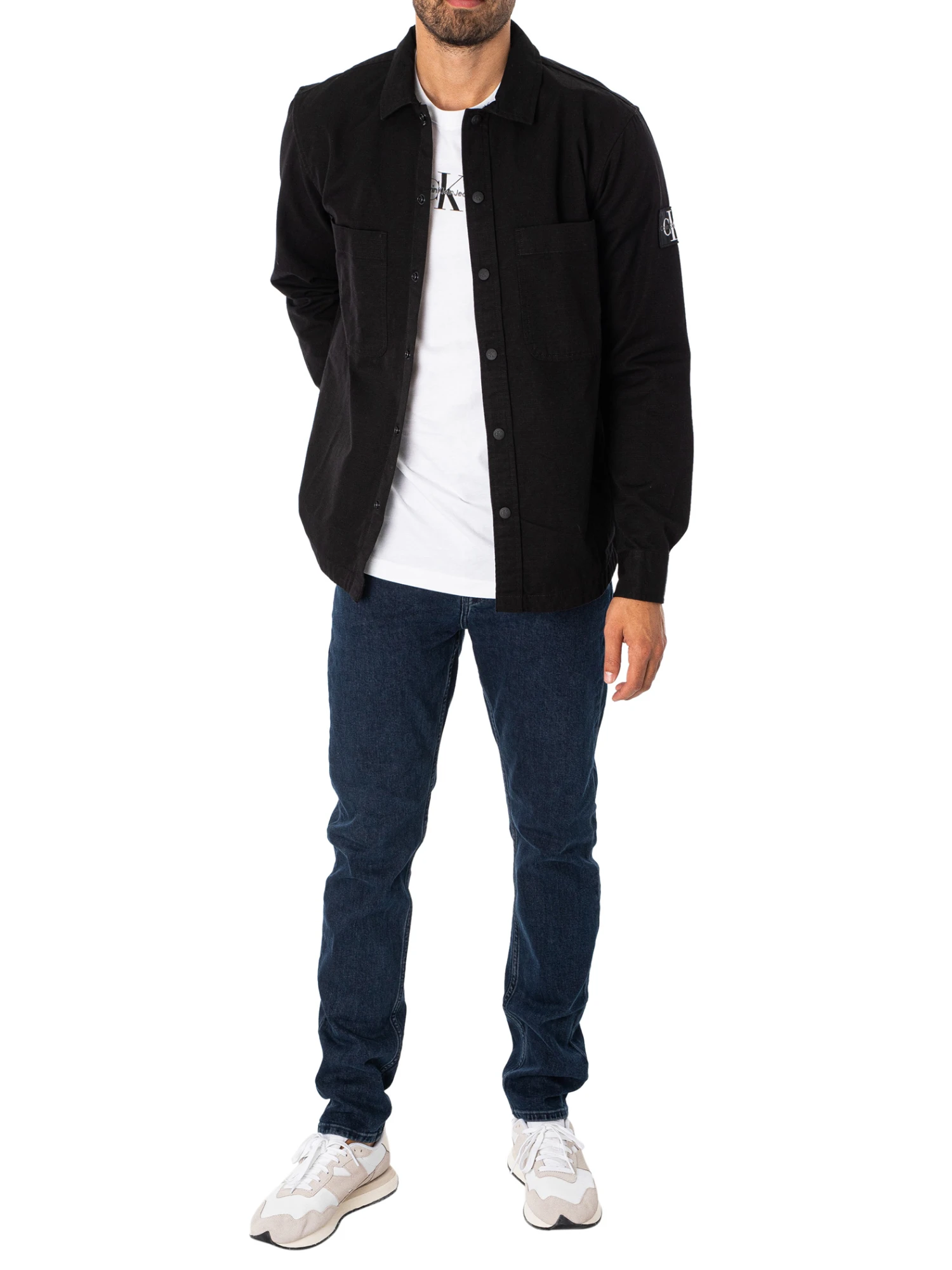 Calvin Klein Jeans Relaxed Essentials Ripstop Overshirt - Black 6 Calvin Klein Jeans Relaxed Essentials Ripstop Overshirt - Black - Image 6