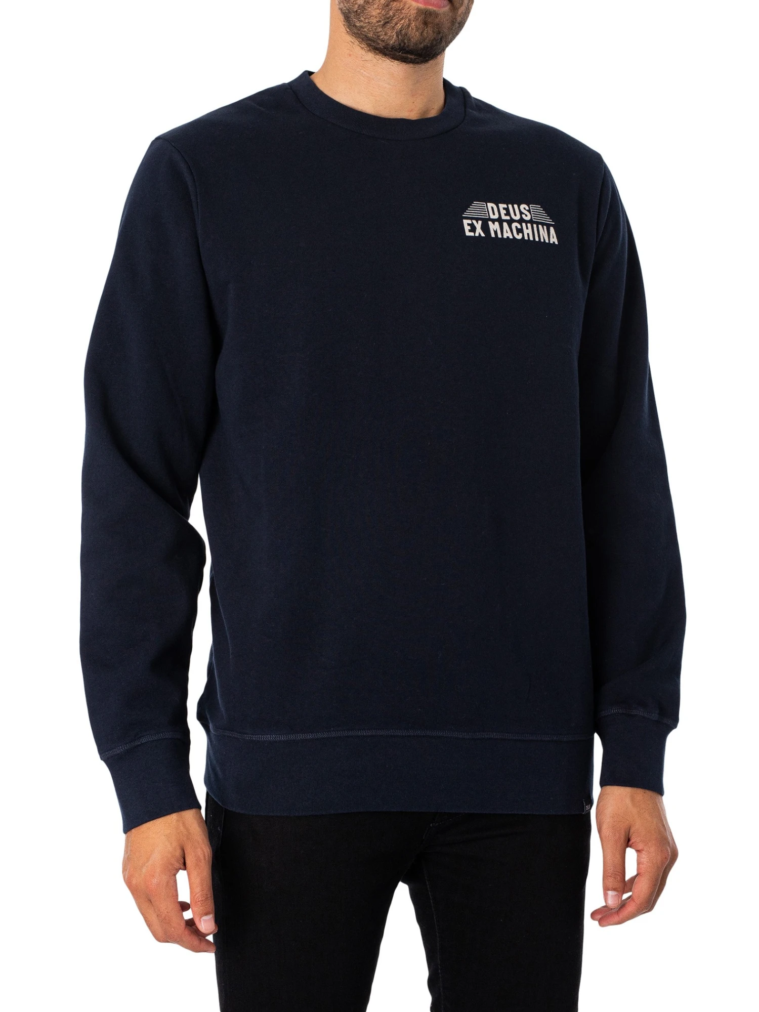 Deus Ex Machina Fender Sweatshirt - Navy 1 Deus Ex Machina Fender Sweatshirt - Navy