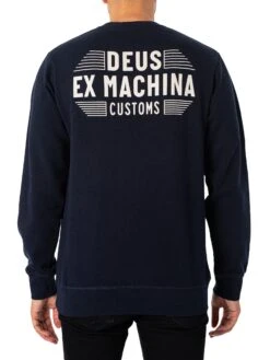 Deus Ex Machina Fender Sweatshirt - Navy 8 Deus Ex Machina Fender Sweatshirt - Navy -Standout Fashion Shop 48474c