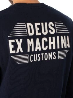 Deus Ex Machina Fender Sweatshirt - Navy 10 Deus Ex Machina Fender Sweatshirt - Navy -Standout Fashion Shop 48474e