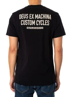 Deus Ex Machina Inline T-Shirt - Black -Standout Fashion Shop 48477c