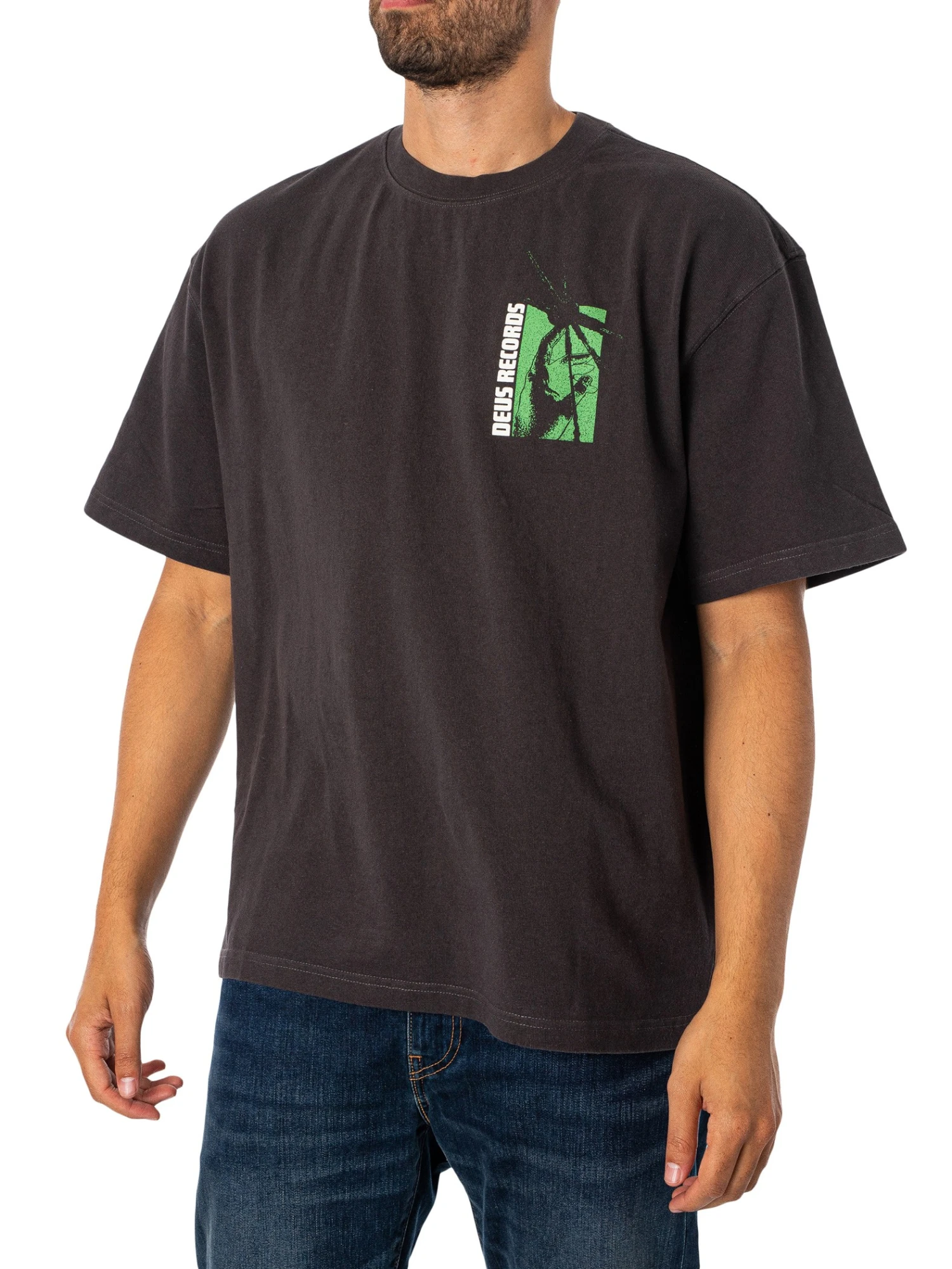 Deus Ex Machina Loose Time And Sound T-Shirt - Anthracite 1 Deus Ex Machina Loose Time And Sound T-Shirt - Anthracite