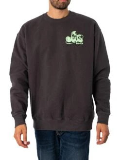 Deus Ex Machina Oversized Harmony Sweatshirt - Anthracite