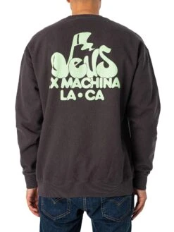 Deus Ex Machina Oversized Harmony Sweatshirt - Anthracite 8 Deus Ex Machina Oversized Harmony Sweatshirt - Anthracite -Standout Fashion Shop 48483c