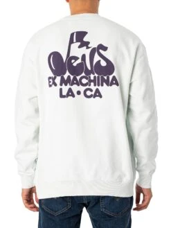 Deus Ex Machina Oversized Harmony Sweatshirt - Illusion Blue -Standout Fashion Shop 48484c