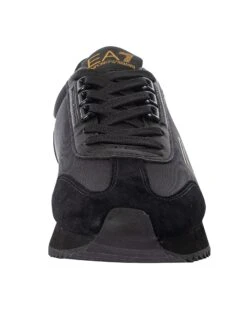 EA7 Side Logo Trainers - Black/Gold -Standout Fashion Shop 48496d