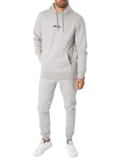 Ellesse Sucre Hooded Tracksuit - Grey Marl