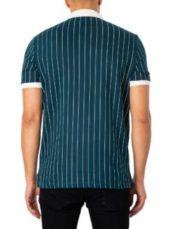 Fila Classic Vintage Stripe Polo Shirt - Reflecting Pond/Gardenia 7 Fila Classic Vintage Stripe Polo Shirt - Reflecting Pond/Gardenia -Standout Fashion Shop 48519c