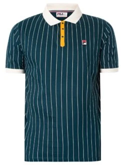 Fila Classic Vintage Stripe Polo Shirt - Reflecting Pond/Gardenia 9 Fila Classic Vintage Stripe Polo Shirt - Reflecting Pond/Gardenia -Standout Fashion Shop 48519e
