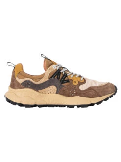 Flower Mountain Yamano 3 Suede Trainers - Beige/Brown -Standout Fashion Shop 48531c