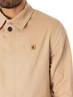 Gabicci Houghton Twill Vintage Jacket - Oatmeal -Standout Fashion Shop 48536d