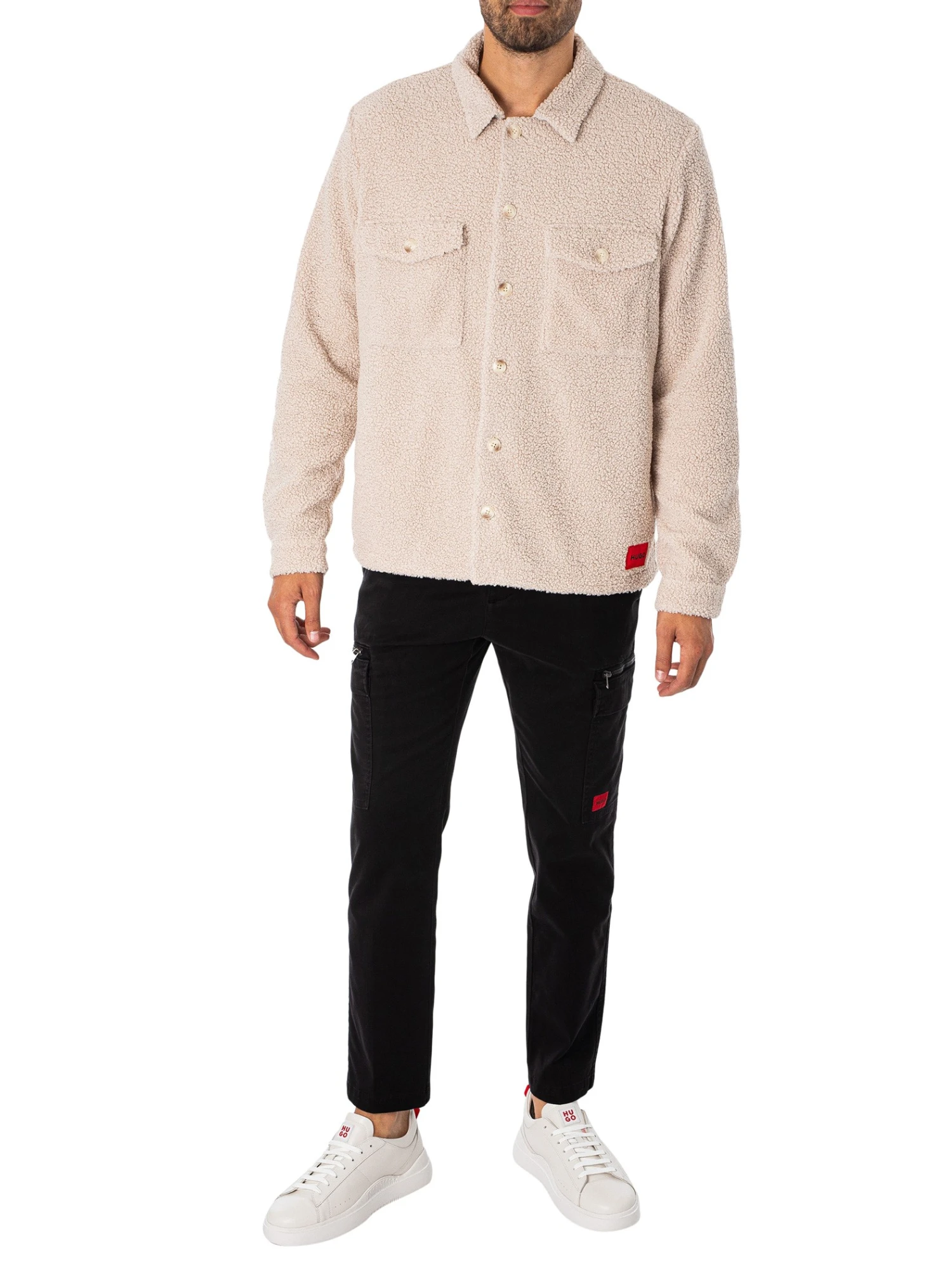 HUGO Enalu Sherpa Jacket - Natural 6 HUGO Enalu Sherpa Jacket - Natural - Image 6